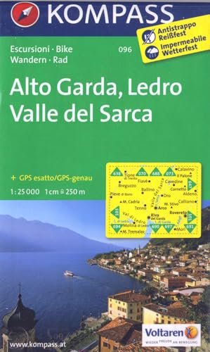 KOMPASS Wanderkarte Alto Garda - Ledro - Valle del Sarca: Wanderkarte mit Radtouren. GPS-genau. 1:25000
